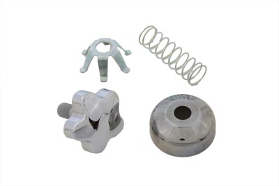 Chrome Fork Steering Damper Knob Kit