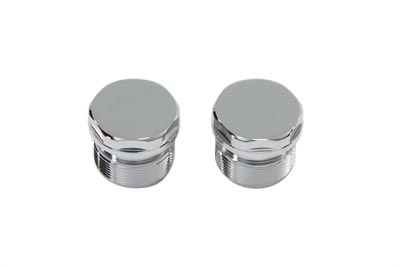 Chrome Top Fork Tube Plugs without Hole