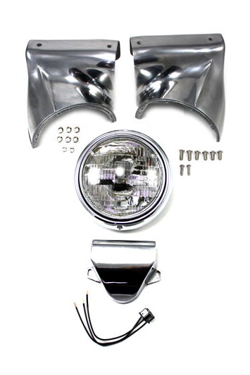 7" Headlamp Cowl Kit Polished