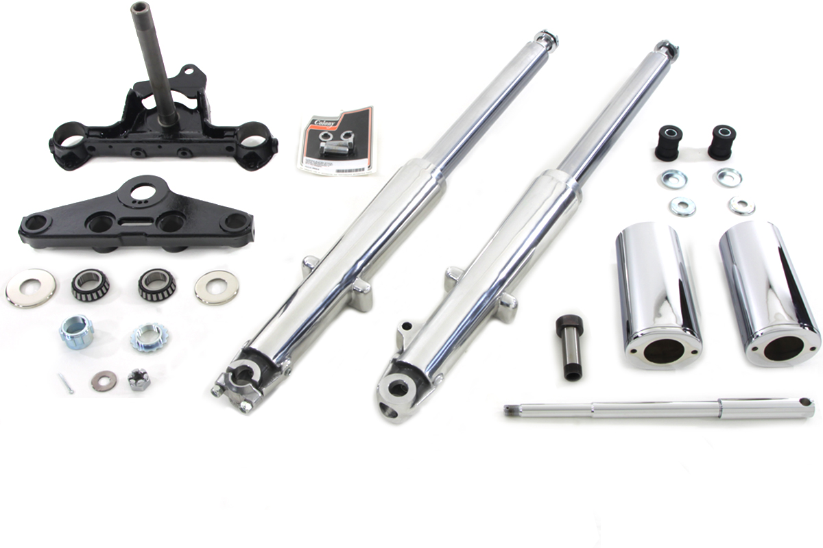 Fork Assembly with Polished Sliders Right Side Drum Brake