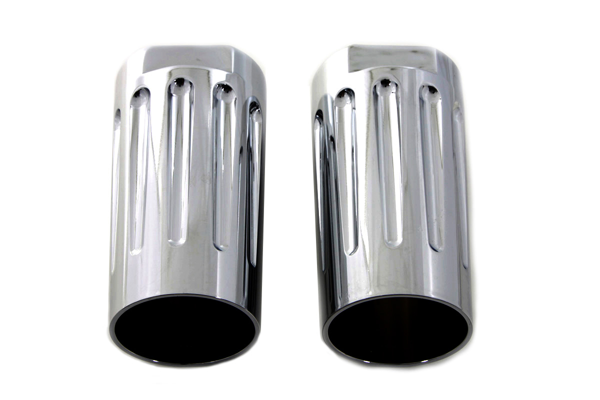 Chrome Milled Fork Slider Cover Set