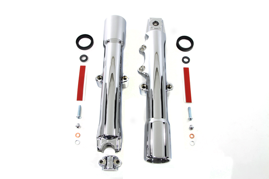 Vツイン　024-0414 クローム　フォーク　4インチオーバーストック 41mm Chrome Fork Slider Set