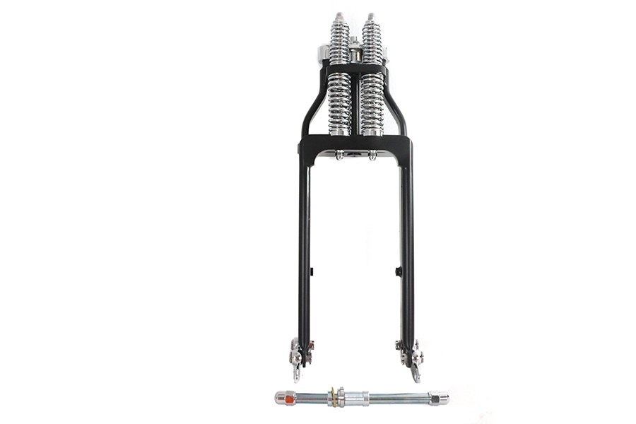 Ultima Spring Fork Assembly Black with Chrome Springs -4"