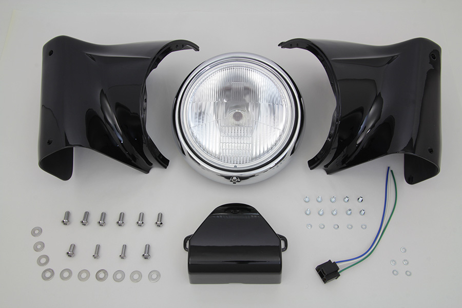 7" Headlamp Cowl Kit Black