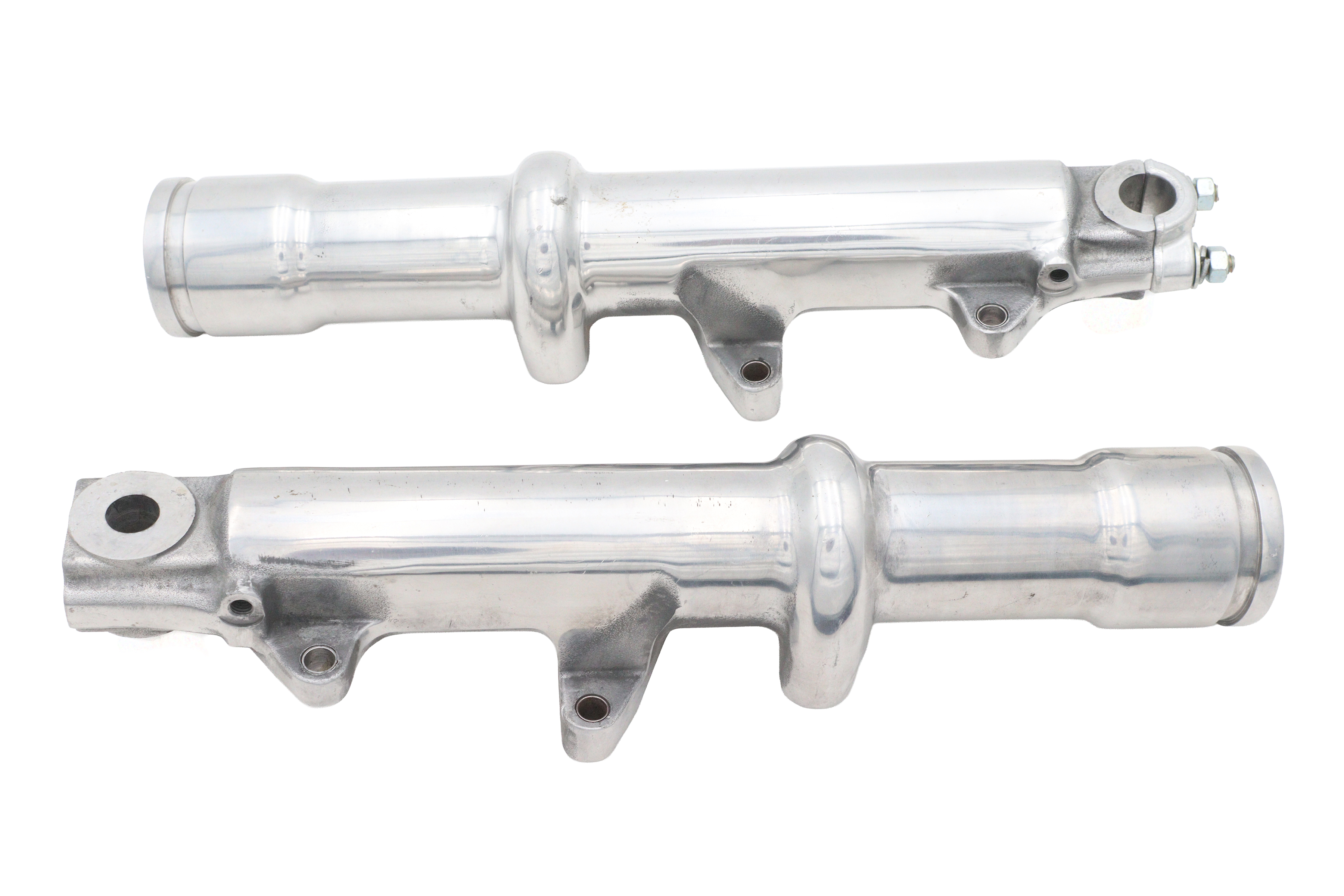 Factory Sample Lower Fork Slider Set Dual Disc Polished