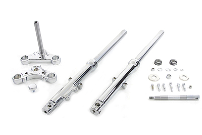 39mm Fork Assembly with Chrome Sliders Single Disc