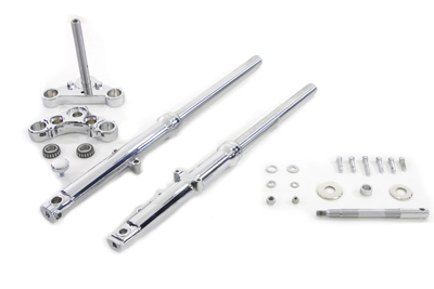 39mm Fork Assembly with Chrome Sliders Single Disc