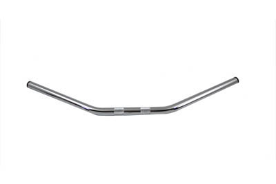 Flat 1" Drag Handlebar with Indents Chrome