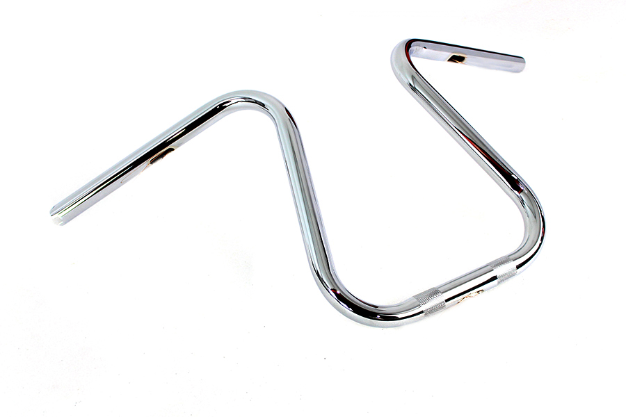 thumbnail image 2 of 1 Inch Chrome 8 Inch Rise Western Handlebars – Universal Motorcycle Replacement 2 of 4