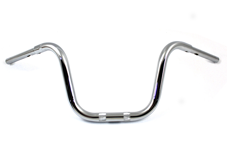 10" Mini Ape Hanger Handlebar with Indents Chrome