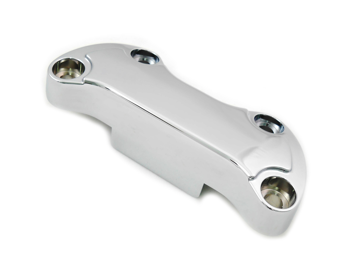 Chrome Smooth Handlebar Clamp Cover with Skirt