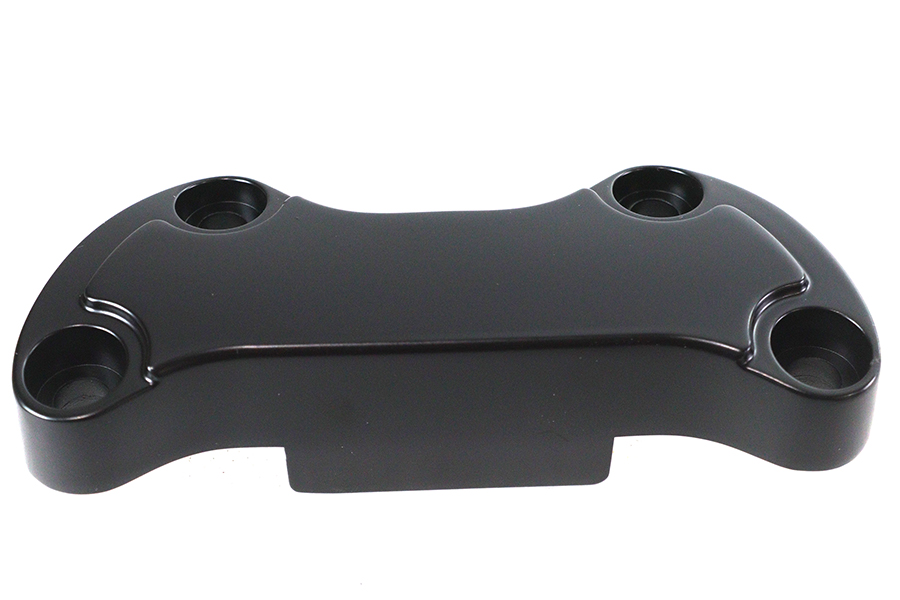 Black Smooth Handlebar Clamp Cover with Skirt