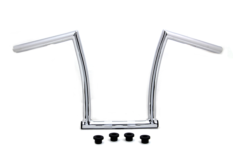13" Chrome ChiZeled Z-Bar Handlebar with Indents