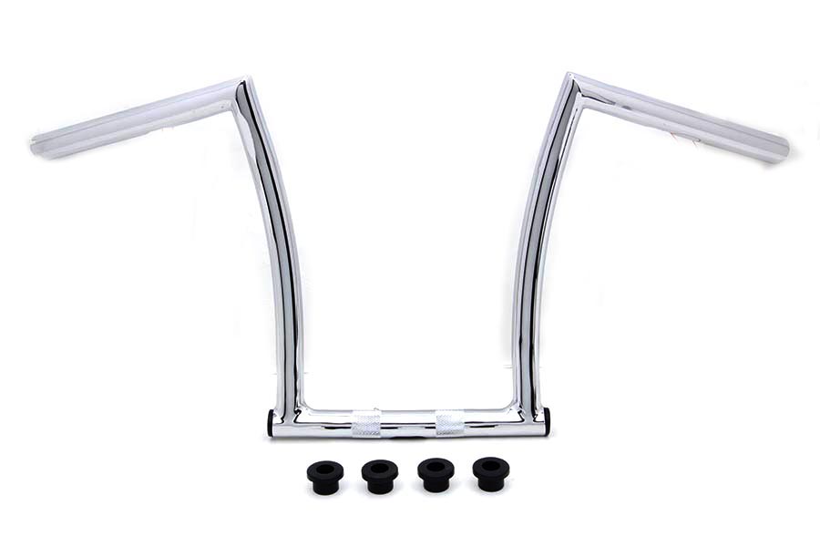 17" Chrome ChiZeled Z-Bar Handlebar with Indents