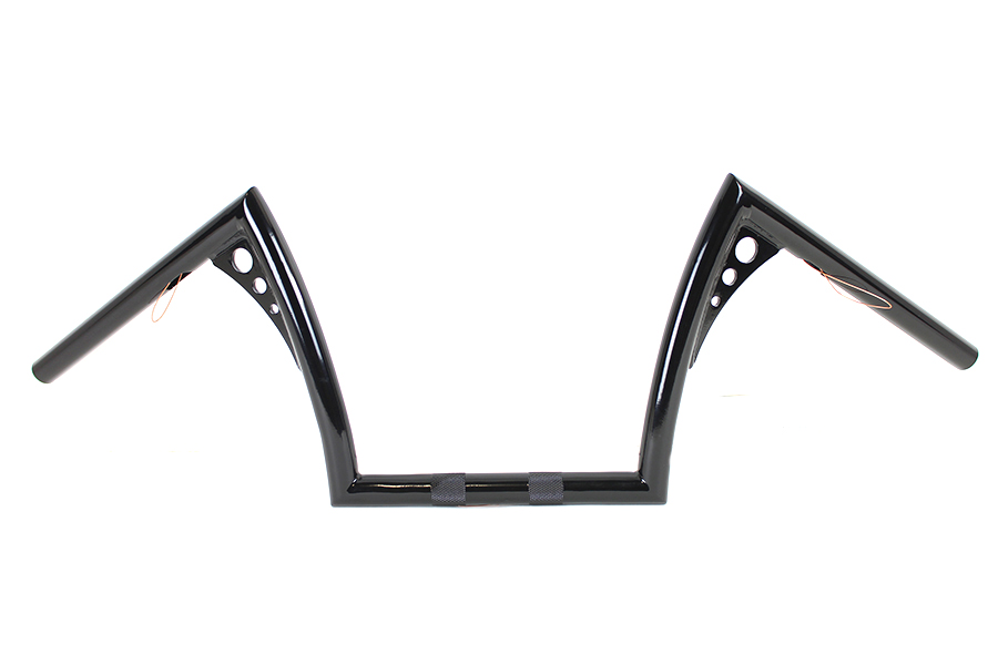 10" Z-Bar Handlebar with Wiring Indents and Holes Black