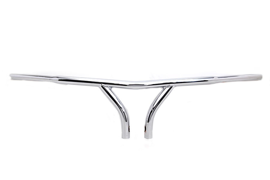 10 inch Chrome Curved Riser Handlebar with Indents fits Harley-Davidson ...