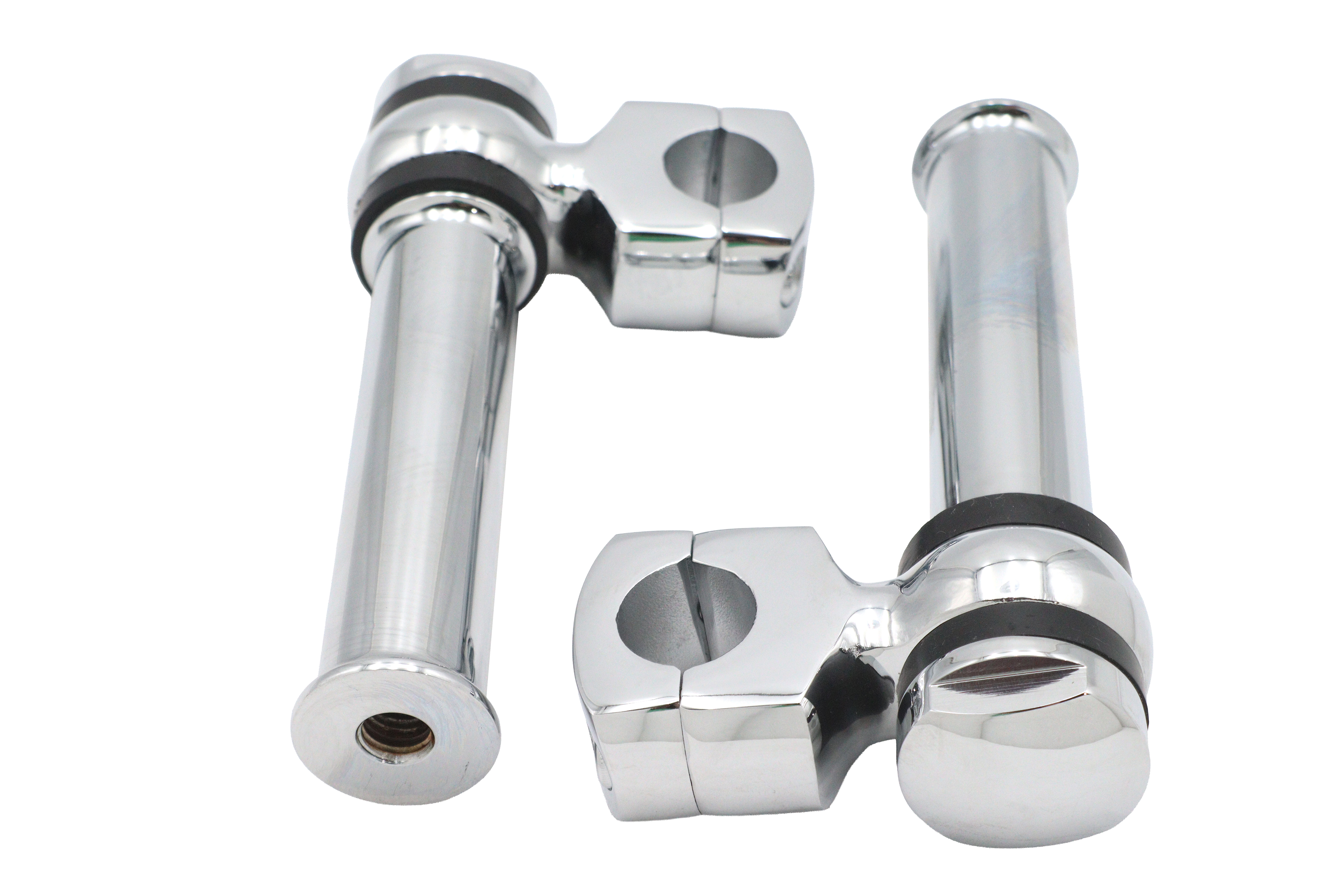 5-1/4" Offset Dog Bone Riser Set Chrome
