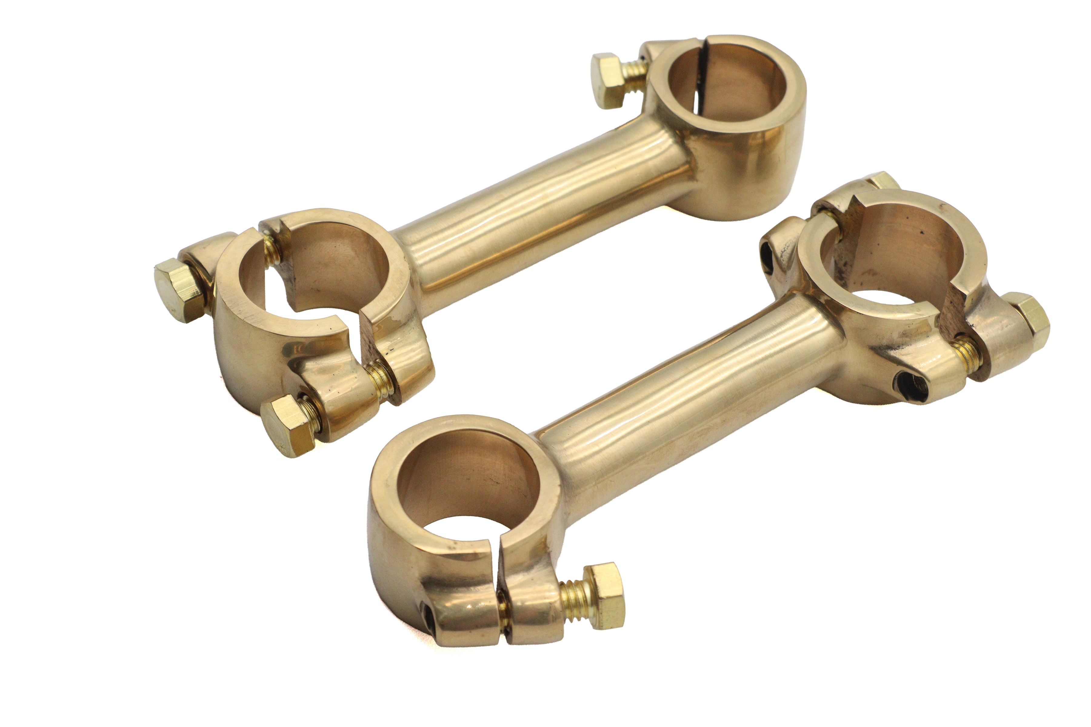 Juego de 4 pulgadas Dog Bone Riser de latón para Harley Davidson - Imagen 3 de 4