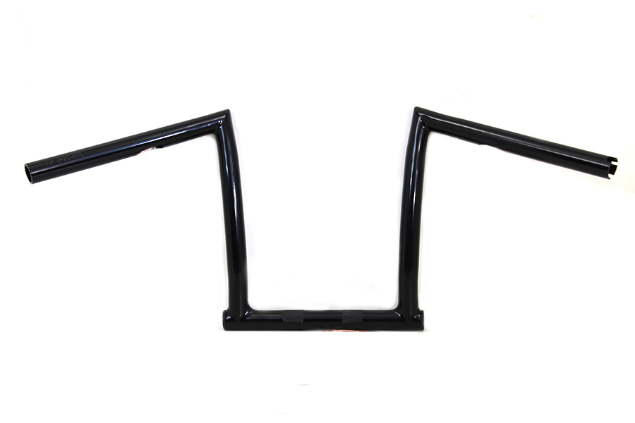 11 inch Black ChiZeled Z-Bar Handlebar with Indents fits Harley Davidson - Picture 3 of 3