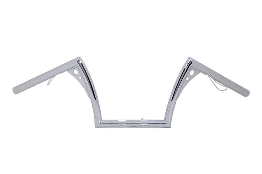 10" Z-Bar Handlebar with Wiring Indents and Holes Chrome