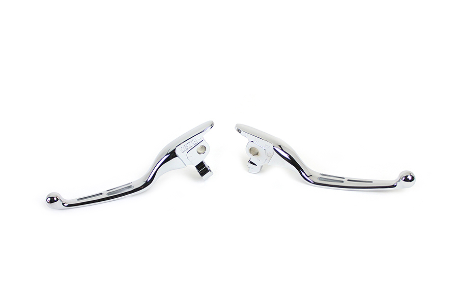 M8 Chrome 3-Slot Hand Lever Set with Pin