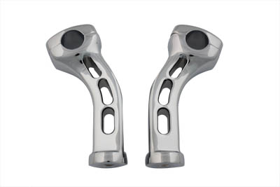 Chrome 5-1/2" Slotted Billet Riser Kit