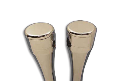 8" Smooth Top Glide Chrome Riser Set