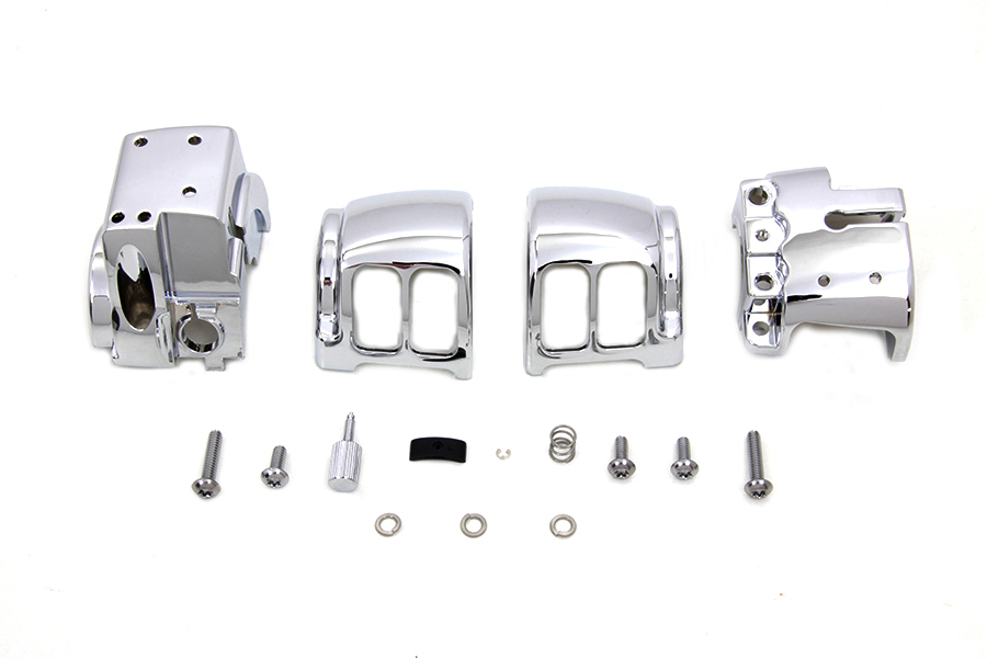 Handlebar Control Switch Housing Kit Chrome