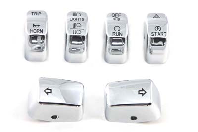 Handlebar Switch Cap Set Chrome