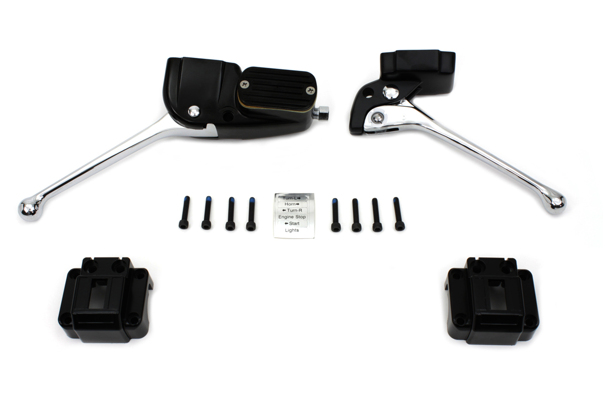 Black Handlebar Master Cylinder and Clutch Lever Assembly