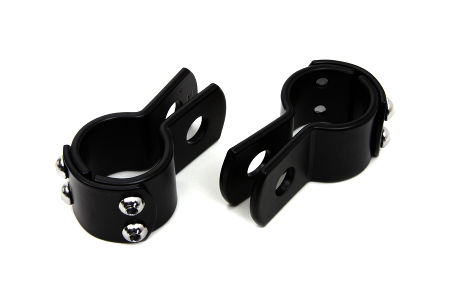 Black 1-1/2" Footpeg Mount Clamp Set