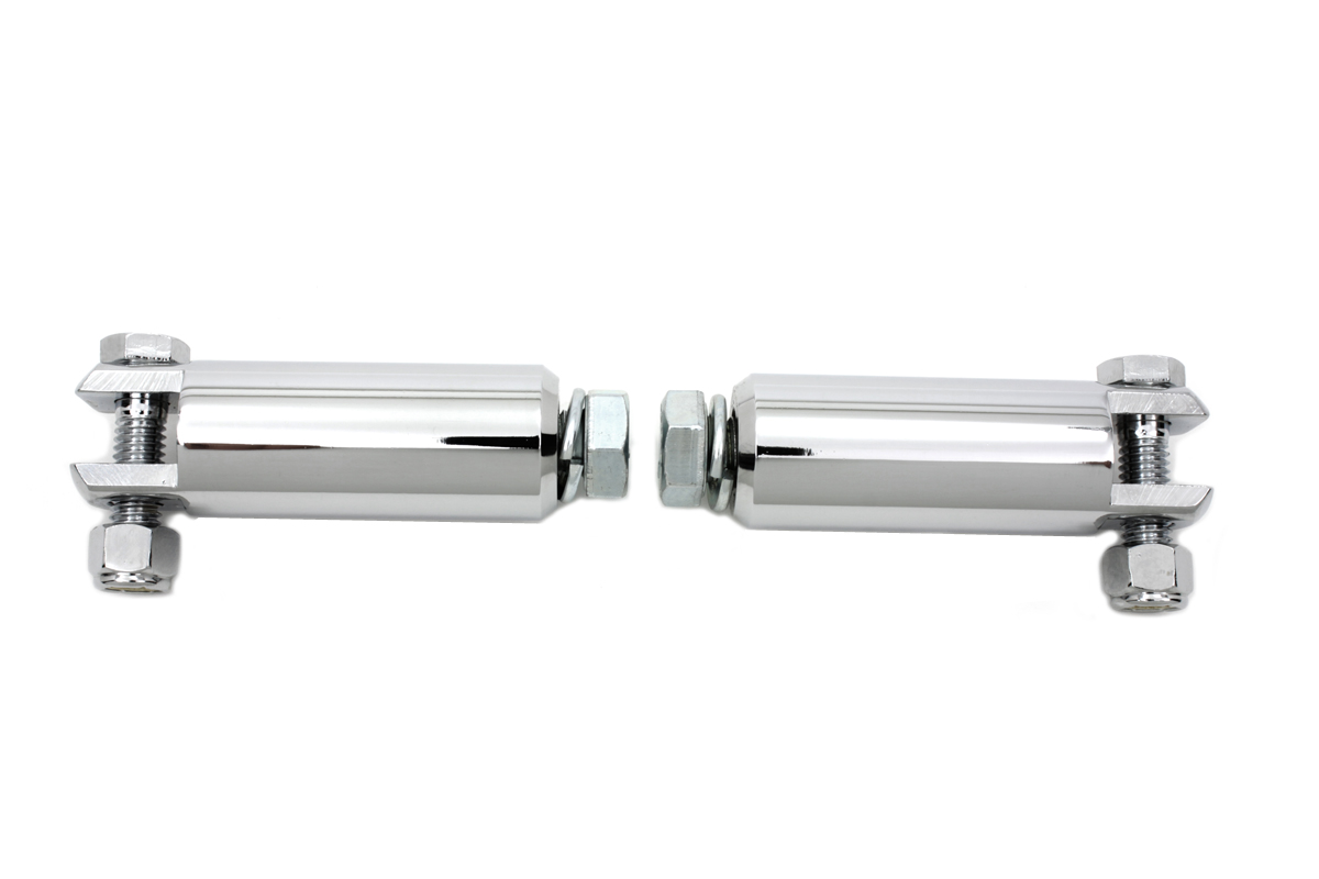 VTwin Chrome Motorcycle 3.5" Female Footpeg Mount Bars for Harley Davidson