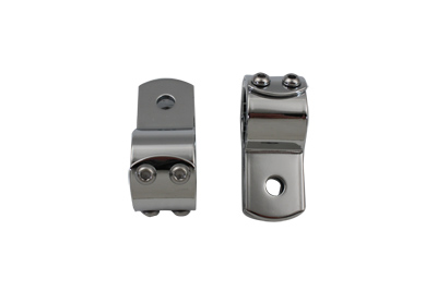 Chrome 1-1/4" Footpeg Mount Clamp Set