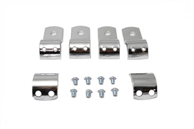 Chrome 1-1/8" Footpeg Mount Clamp Set