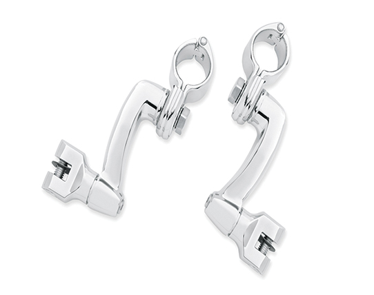 360° Adjustable Passenger Footpeg Mount Kit Chrome