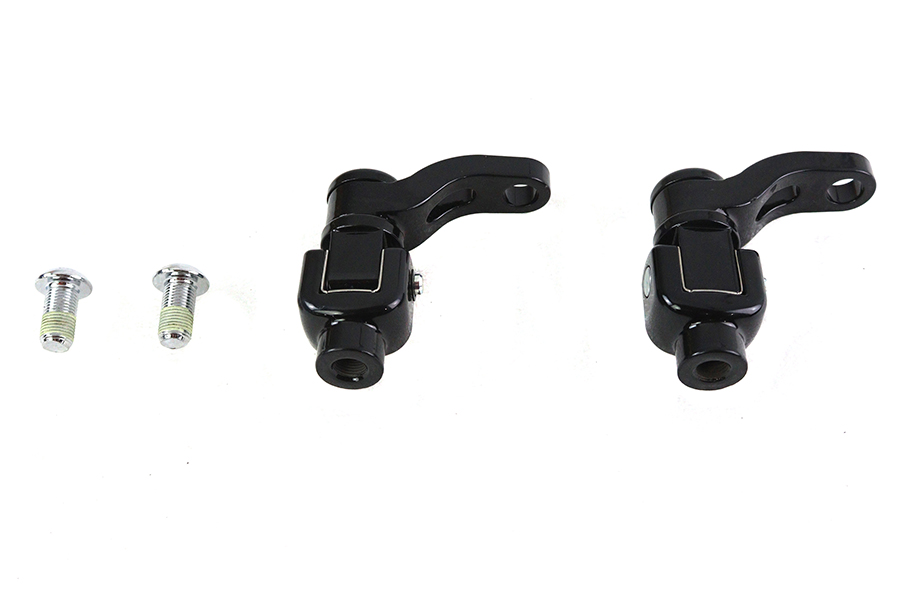 360° Adjustable Passenger Footpeg Mount Kit Black