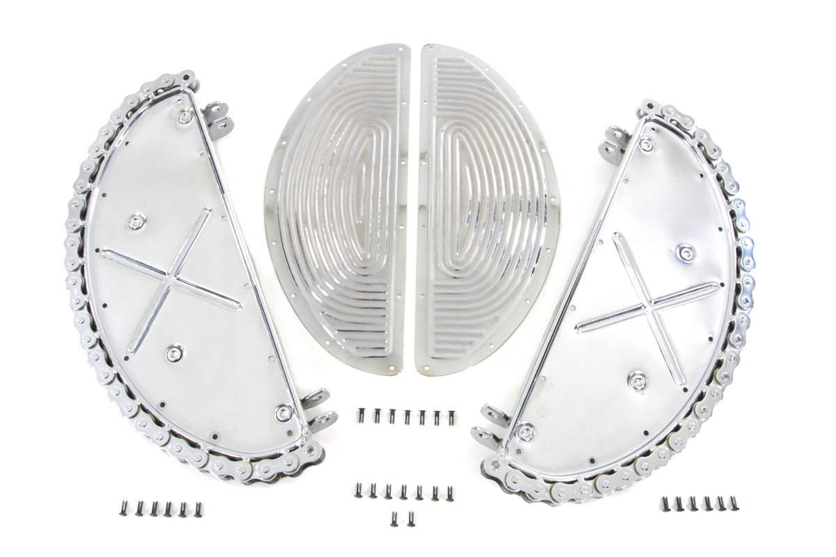 Chrome Driver Footboard Kit Chain Style