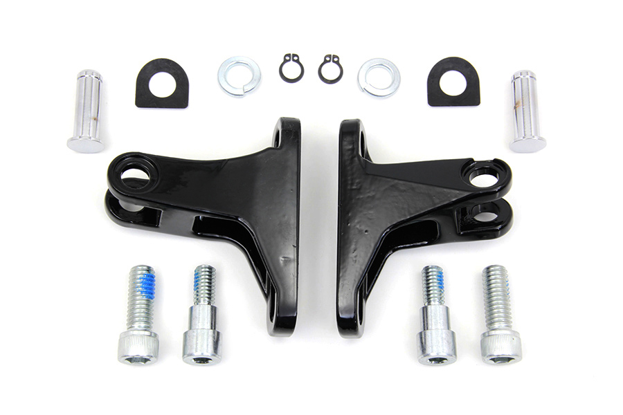 Black Rear Passenger Mini Footboard Mount Kit