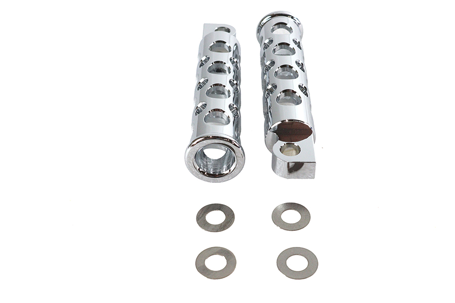 Chrome Hole Shot Style Footpeg Set