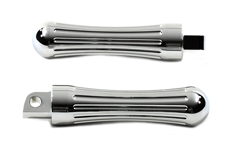 Chrome Billet Batique Style Footpeg Set