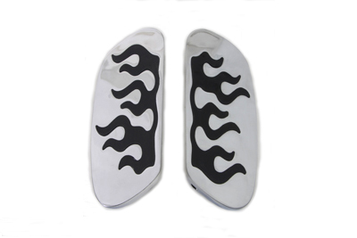 Passenger Footboard Set with Flame Design