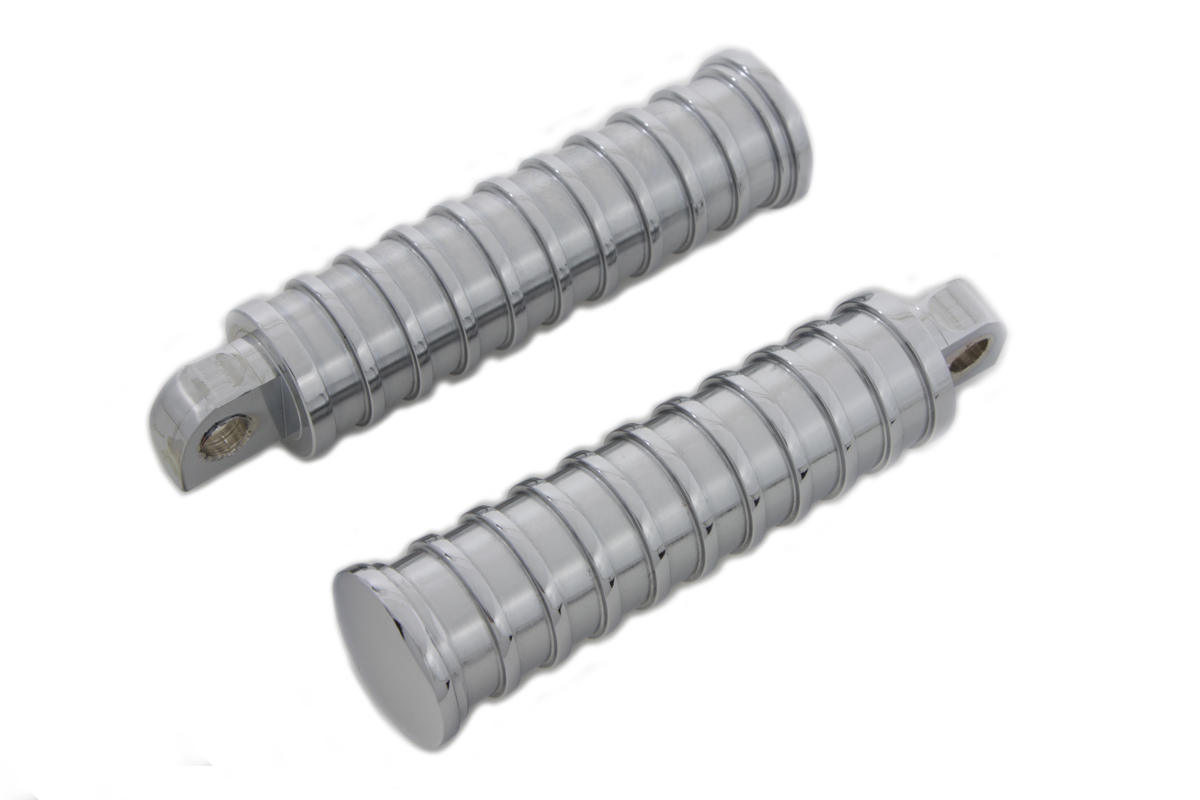 Chrome Light Grooves Footpeg Set