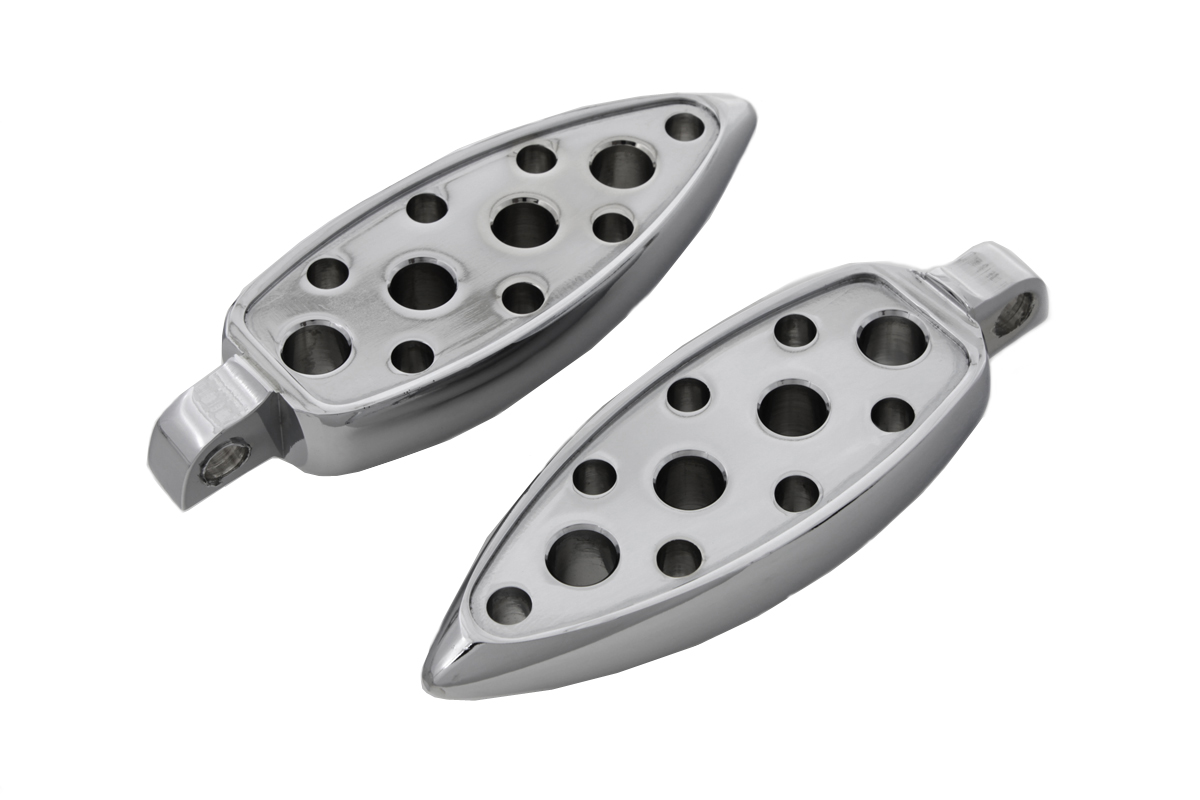 Chrome Tear Drop Footpeg Set