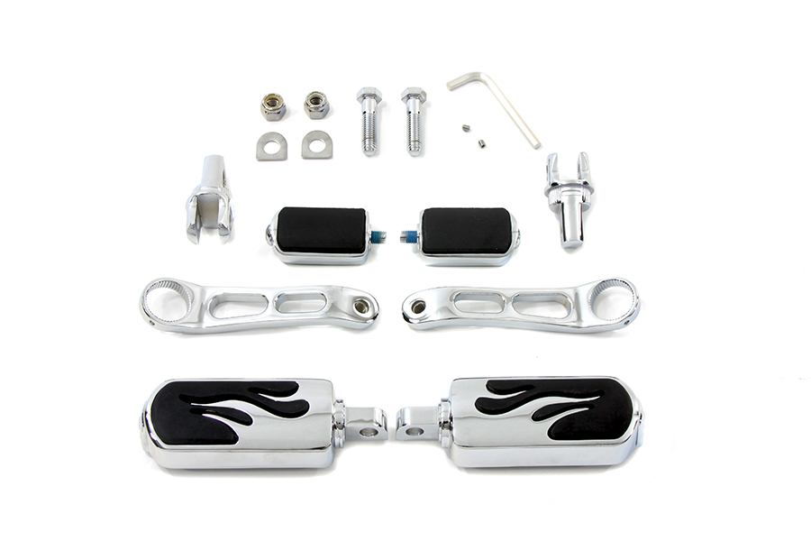 Flame Style Heel Rest and Footpeg Kit