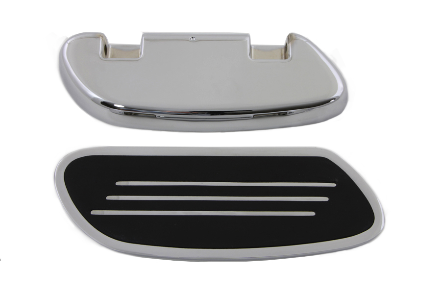 Driver Footboard Set Chrome Streamliner Style