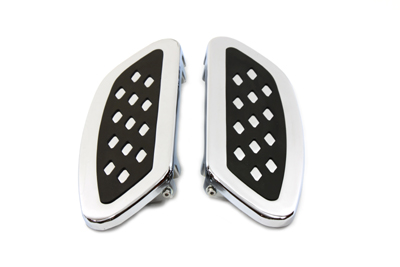 Driver Footboard Set Chrome with Diamond Design
