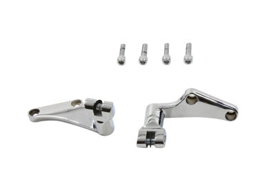 VTwin Chrome Rear Footpeg Mount Kit for 1996-2006 Harley Davidson Softail FXST