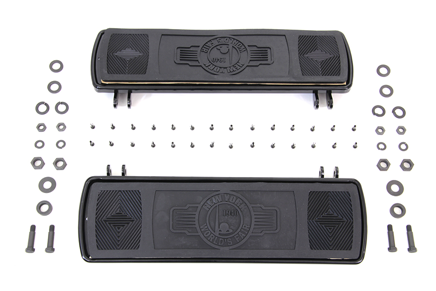 World's Fair Style Rectangular Footboard Set Black