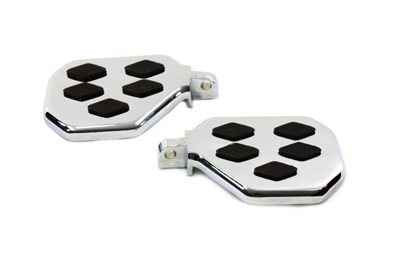 Chrome Mini Footboard Set with Diamond Design
