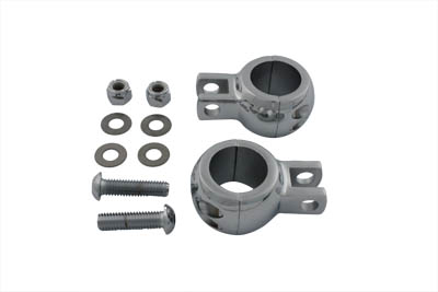 Chrome Footpeg Mount Clamp Set